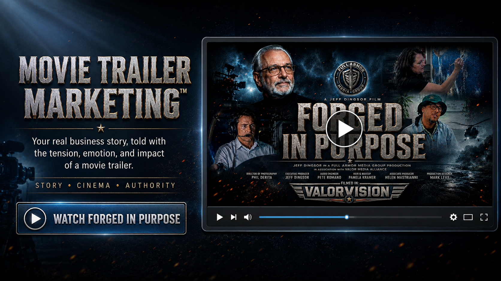 Movie trailer Website graphic