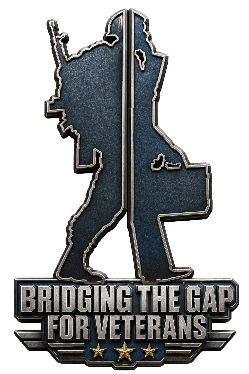 Bridging the Gap Logo - Metallic