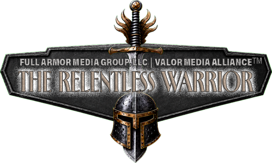 relentless warrior final metallic logo shield